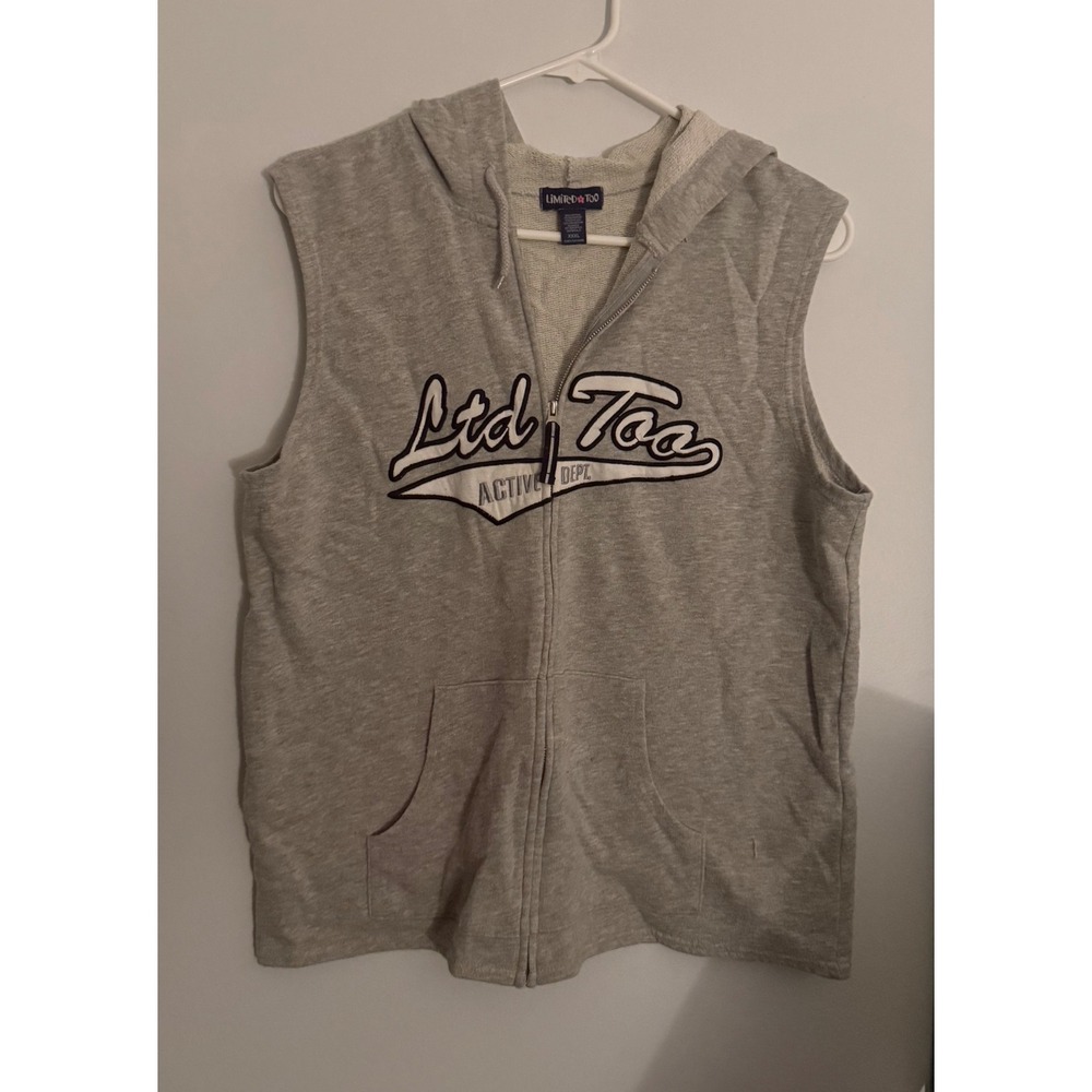 Limited Too Athletics Dept Full Zip Sporty Sweatshirt Vest Girls Size XXXL Y2K